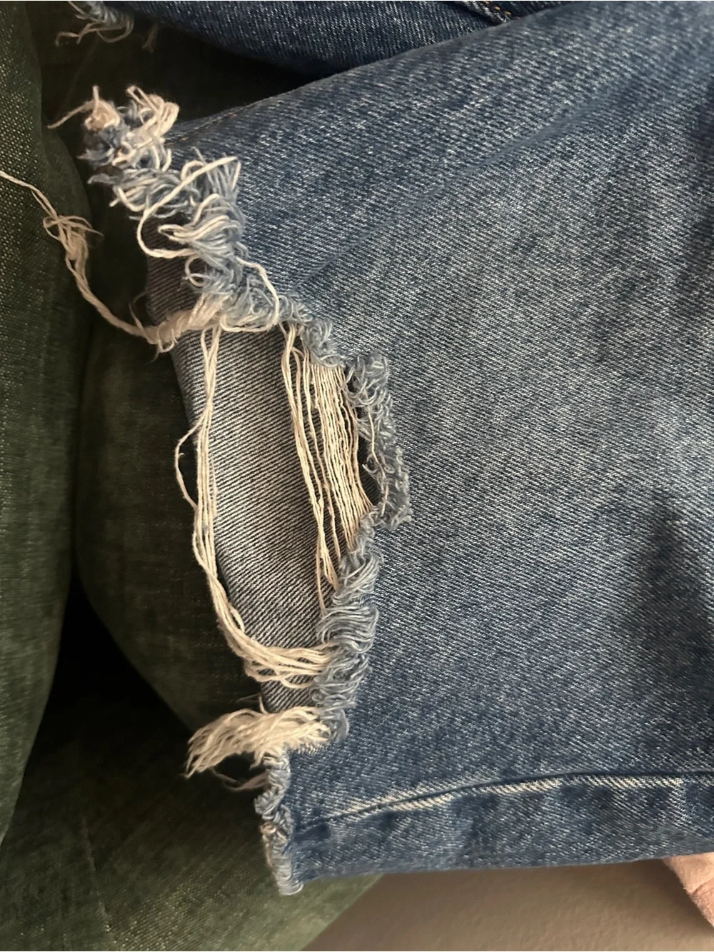 Premium Levi’s Denim Cutoff Shorts - Distressed Blue - Picture 5 of 10